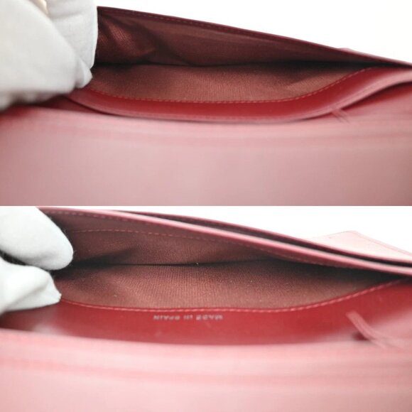 CHANEL CC Logo Bifold Long Wallet Grained Patent Leather Red Spain 31RF338 - Picture 6 of 15